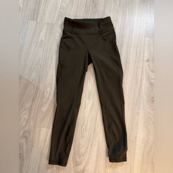 Lululemon Time To Sweat 7/8 Tight Legging 25” | Dark Olive | Sz 4 - Picture 7 of 9